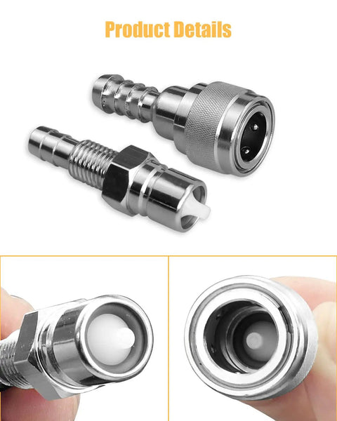 5/16 Inch Fuel Connector For Tohatsu Nissan Outboard Motors Fits 2 Stroke And 4 Stroke Engines 5-90HP Replacement 3B2-70260-1 And 3B2-70250-1 Rugged Metal Pro Grade Marine Fuel Interface details view