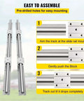 Premium Compatible SBR Rail Open Linear Bearing Block Kit For Desktop Printer Frames And Compact DIY Routing Machines With Multiple Preshot Lengths From 250mm To 1000mm To Handle Any Heavy Load And Stroke Requirement On Your Next Custom Build. two SBR rails with open blocks, pre-drilled holes, easy assembly
