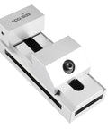 3 Inch Precision Screwless Vise Hardened Jaw With Ultra Accurate 0.0002 Inch Tolerance, Heavy Duty Clamp for Milling and Machining, Wide 0 to 3.94 Inch Jaw Opening, Built Tough for Long Lasting Precision, silver vise