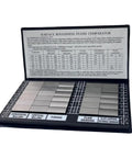 Ra0.05 to Ra12.5 Micrometer Surface Roughness Comparator Kit With 30 Specimens for Machinists and Metrology Pros - Pro-Grade Finish Gauges for Quality Control, Precision Machining, and Surface Texture Testing, open case