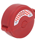 2 Pack Ball Valve Lockout Device Heavy Duty Padlock Gate Valve Safety Hasp Fits One To Two Inch Water Pipes with warning label