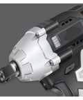 Close-up of Badass Grip Cordless Brushless Impact Wrench With Smooth High Torque Motor for auto repair and woodworking.