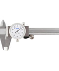 0 To 6 Inch Imperial Dial Calipers With Four Way Measurements, 0.001 Inch Precision, shock proof stainless steel caliper close-up