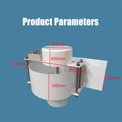 Front view of 150W Micro Hydro Generator Portable Water Turbine For Off Grid Power, 12V And 24V DC Low Head Turbine For Small Streams.