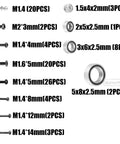 Sick Rc Car Upgrades For Losi 1 24 Micro B And 1 28 Micro T 2S Racing Buggy hardware kit screws and bearings detailed list.