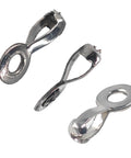 100 Pieces Ball Chain Pull Loop Connectors For Bead Chain 3mm And 3.2mm, 304 Stainless Steel Clasps, front view