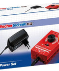 Fischertechnik Power Set PLUS 9V adapter and controller box for model kits, red unit and black power supply