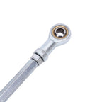Heavy Duty Steering Tie Rod Kit with 155mm end joints and spherical joints for go karts shown close-up of metal joint and rod
