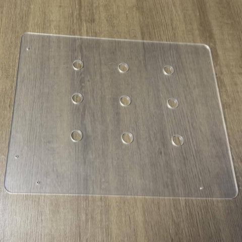 Transparent Acrylic Dog Hole Router Template Jig for Woodworking Pro Grade One Quarter Inch Thick Precision Drill Guide