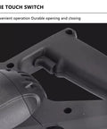 Close-up of the one touch switch on the Portable 1200W Electric Hydraulic Rebar Bender for 7/8 Inch #22 Steel Rods.