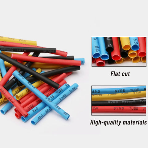 Dope 127 Pc Black Heat Shrink Tube Kit Perfect For Wiring Repairs Soldering Automotive Electrical Tubing Insulation Sleeving Assortment Bundle Keeps Wires Safe From Shorts And Leaks Fast Shrink Strong Hold Ideal For DIY Car Mods Home Projects And Pro, assorted cut tubes