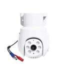 Kick Up Your Yard Watch With This Rock Solid 1080P Pan Tilt Wired Security Camera. Front view of 2MP outdoor CCTV addon cam.