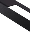 Close-up of 4 Piece Heavy Duty Metal Mounting Bracket Set For Black Wall Plate Cleats, showing scratch resistant texture.