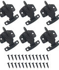 6 Piece Align And Lock Table Connectors Hella Tough Metal Table Leaf Fasteners alongside 24 black mounting screws for assembly.