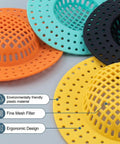 3 Pack Heavy Duty Sink Drain Strainers colorful plastic mesh filters for blocking hair and food clogs in showers and bathtubs