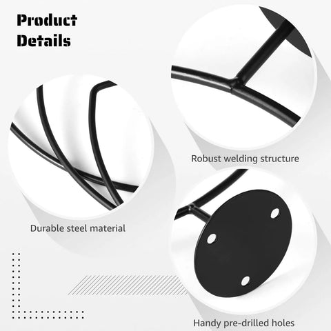 Five Pack Wall Mount Ball Holders Rugby Style Rack For Football Soccer Basketball Keeps Your Garage Neat And Gym Ready Includes 26 Screws And Expansion Anchors For Quick Secure Mounting black steel welded wall mount with pre-drilled holes