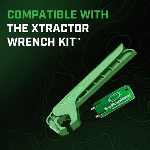 Green Xtractor wrench compatible with Pulsar Golf Cleats Fast Twist 3.0 18 Count Clamshell Black.