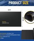 Top Shelf Epdm Rubber Roofing And Waterproofing Membrane Featuring 27.5 Mil Thickness For Badass Waterproof Protection On Flat Roofs Easy Zero Fuss Install With One Massive Sheet Measuring 15 Feet By 20 Inches black 27.56 mil thickness