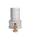 Pair Of Aluminum Gravity Cast Camlock Fittings And Groove Hose Adapter 3 Inch Part C Female Coupler to Serrated Tail with Brass Handles