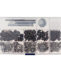 Leather Craft Snap Fasteners Kit With 12mm Brass Buttons Bronze And Silver, Includes Hole Punch And Anvil, 30 Sets And 2 Fixing Tools, Easy Shirt And Coat Repairs For Handy DIYers, assorted snap parts in storage case