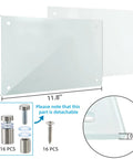 4 Pack Sublimation Glass Photo Blanks 11.8 Inch Long and 7.87 Inch Wide Wall Mount Frames, screws included, close-up angle