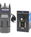AC Gear Motor Reducer 110V 120W 3K Single Phase Gear Motor With Variable Speed Controller shown with alloy shell