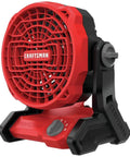 Red 20V Max Cordless Fan Tool Only with 3 Speed Settings, 240 Degree Pivot Head for Direct Airflow AC/DC, Job Site Cooling