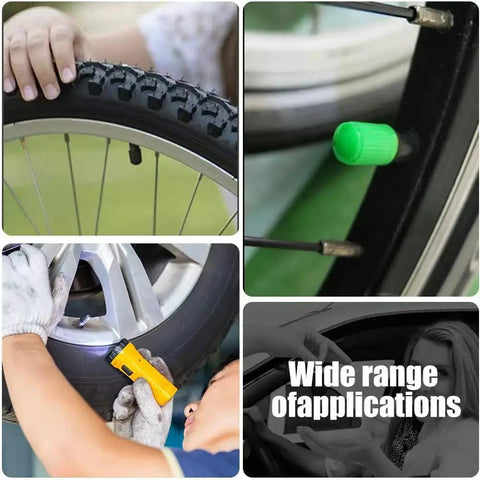 16 Pack Tire Valve Stem Caps With Upgraded Sealing Ring for Cars SUVs Motorbikes Trucks Bikes Black Durable Plastic Universal Fit No Air Leakage On All Vehicles on different tires