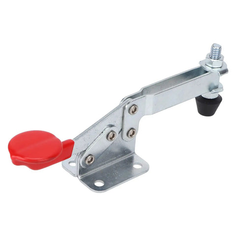 Heavy Duty Horizontal Toggle Clamp, Rock Solid 68Kg Clamping Power For Woodworking And Equipment Installations, Durable Iron Body With Comfortable Plastic Handle, Stable Hold And Quick Setup For Fast Projects, red handle