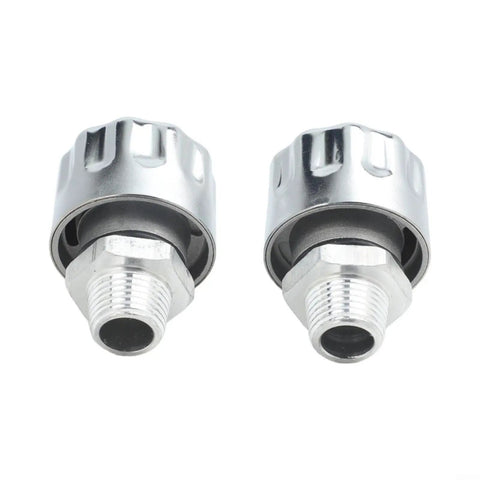 Get these slick Sileduove NPT Threaded Breather Cap Reducers For Your Rig, two pack of half inch steel plugs with anodized caps.