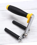 Heavy Duty Adjustable Drywall Lifter And Tile Carrier Set Rock Solid Plasterboard Hoist handle with non-slip grip.