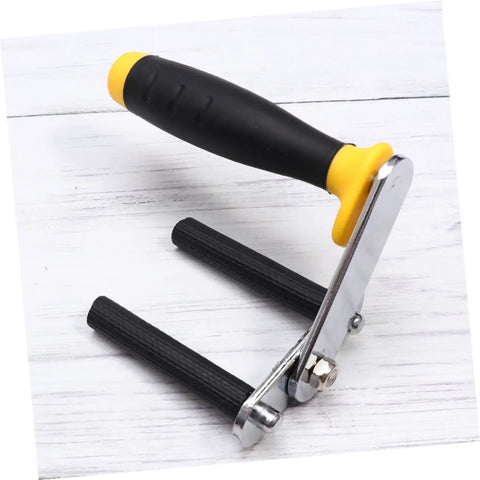 Heavy Duty Adjustable Drywall Lifter And Tile Carrier Set Rock Solid Plasterboard Hoist handle with non-slip grip.