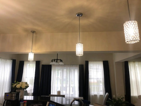 2 Pack Crystal Pendant Lights For Kitchen Island And Bar Dope Brushed Bronze Finish With Metal Shade And Crystal Plate in kitchen
