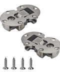 Two Pack 90 Degree Adjustable Concealed Cabinet Door Hinges With Page Turning Axis Zinc Alloy Drop Down Flush Hinge with screws