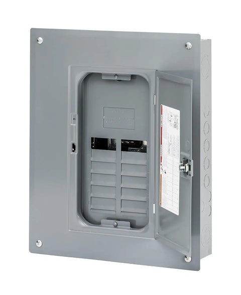 Homeline 125 Amp Load Center With 8 Space 16 Circuits Indoor Main Lugs Cover Included Plug On Neutral Ready To Go