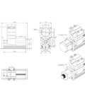 Heavy Duty Metal Linear Stage Actuator With 85mm Stroke Stepping Motor diagram showing dimensions for CNC Z Axis precision setup.