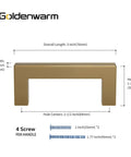 Champagne Bronze Cabinet Pulls Two And A Half Inch Brushed Bronze Drawer Handles 10 Pack Durable Premium Stainless Steel