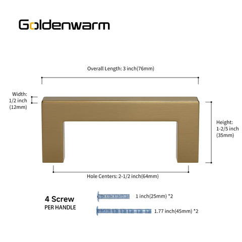 Champagne Bronze Cabinet Pulls Two And A Half Inch Brushed Bronze Drawer Handles 10 Pack Durable Premium Stainless Steel