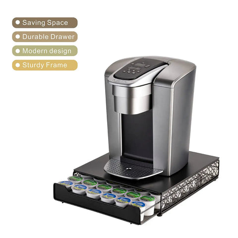Coffee Pod Storage Drawer Organizer For Keurig And K Duo Plus Holds 42 Pods With Front To Back Dividers and coffee machine