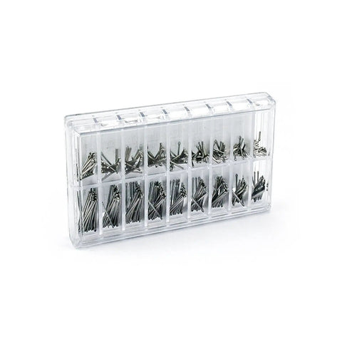 Pro Grade Watch Pin And Spring Bar Repair Kit For All Watches 6 To 23 Mm With 360 Stainless Steel Split Pins Includes 18 Sizes