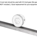 0.5 Mod 8mm By 8mm 500mm Carbon Steel Gear Rack for Motor Pinion Gear with gear placeholder