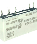 5 Pack 24VDC Relay With 6A 250VAC SPDT 5 Pin DIN Rail Plug and Play Heavy Duty Relay, side view showing pins and label details.