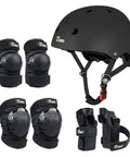 Adult And Kid Skating Protective Gear Set With Vented Helmet And Adjustable Straps For Beginners To Pros Soft EVA Knee Elbow Pads Plus Wrist Guards