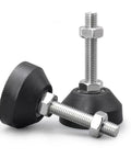 Rock Solid Adjustable Leveling Feet With Swivel Base And Smooth Glide Pads Heavy Duty Stainless Steel Articulating Screw Legs M8 Thru M24 For Machinery And Furniture with nylon base and threaded rods