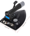 Heavy Duty Industrial Steam Iron With Automatic Full Press Boiler showing black handle and connections for steam.