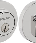 Top Notch Wifi Bluetooth Deadbolt Slick Keyless Entry Smooth Operation Solid Brass Construction Sleek Polished Chrome Finish, close-up view.