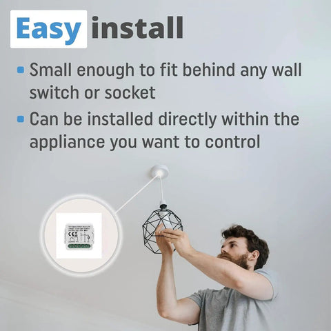 Single Channel Zigbee Smart Relay Switch Module For 12V 24V DC And 100 240V AC With Tuya Smart Life App Compatibility, Works With Alexa Google Home And Hubitat, Dry Contact Output, Great For DIY Garage Door Opener And Home Automation, compact wall switch install
