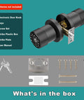 Keypad Door Knob With Keyless Entry and Code Lock, Auto Lock, Backlit Keypad, 50 User Codes Plus Master Code, box contents
