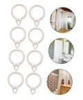48 Pack Plastic Curtain Rings With Clips Smooth Glide Hanging Rings For Drapes Curtains Screens And Shower Curtains Compatible With Roman Rods Random Colors Easy To Install Durable displayed with curtain examples.