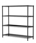 Beefy Heavy Duty Wire Shelving Unit With Four Adjustable Shelves Metal Storage Rack 350 Lb Per Shelf And 1400 Lb Total Capacity Easy No Tools Setup 18 Inch Deep 46 Inch Wide 59 Inch High black wire shelving unit